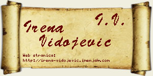 Irena Vidojević vizit kartica